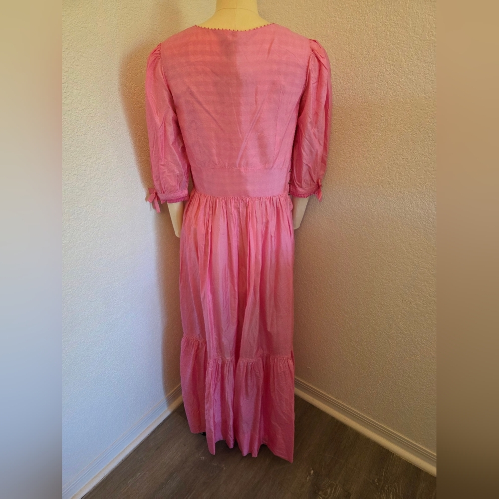 NWT Hot Pink Silk Dress - Picture 2 of 15